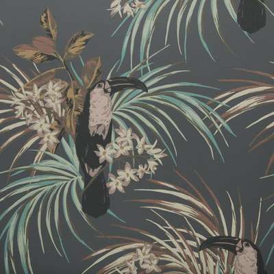 1838 Elodie 1907-135-05 Le Toucan Charcoal Swatch